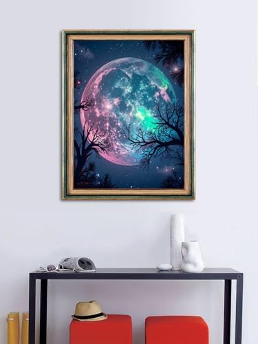 ACANDYL Moon Paint by Numbers Kit for Adults Easy Paint by Number 16x20 in - Image 3