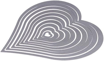 10pcs Heart Cutting Dies Handmade DIY Paper Cards Album Decoration Stencils Template Embossing for Card Scrapbooking Craft (Love Heart) - Image 3