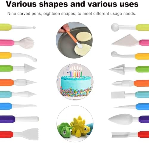 CoguZed 9 Pcs Clay Sculpting Tools Kit, Double Head Pottery Modeling Clay Carving Tools, Plastic Clay Tools, Air Dry Clay Tools for Crafts and DIY Projects Assorted Colors - Image 5