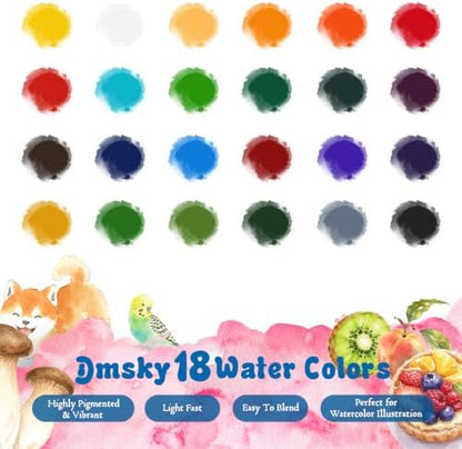Watercolor Workbook 4 Pack,Water Colors Paint Adult Set for Beginner with Step by Step,Relaxing & Easy to Paint Water Coloring Book with 24 Colors,Perfect for Gifting to Creativity & Joy for Adults - Image 6