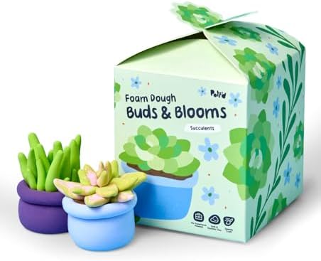 Pott’d Foam Dough Collectibles Air Dry Clay Kit for Adults, DIY Crafts Includes Clay Tools, Colourful Foam Clay, Guides for Mini Food Characters, Plant Projects and Date Night Creations by Pottd