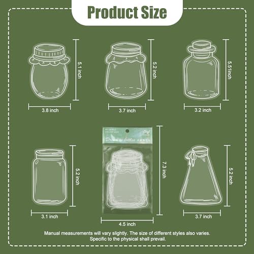 Large Size Transparent Dried Flower Bookmarks, 20 PCS Handmade DIY Flower Page Clips,World in Bottle-Making Stunning Herbarium(Honey Jar) - Image 5