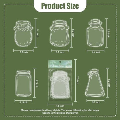 Large Size Transparent Dried Flower Bookmarks, 20 PCS Handmade DIY Flower Page Clips,World in Bottle-Making Stunning Herbarium(Honey Jar) - Image 5