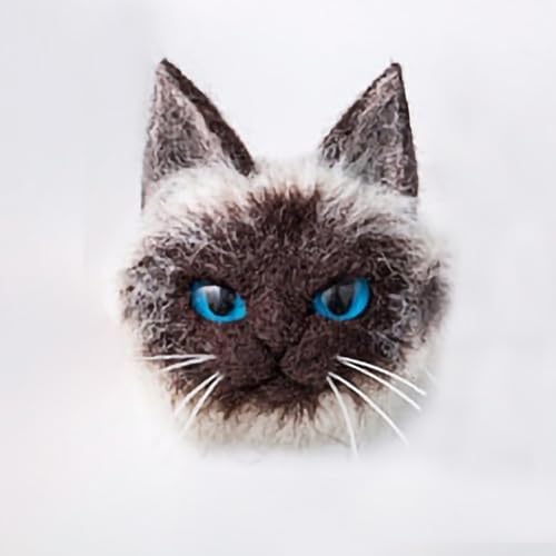DIY Needle Felting Kit with Basic Needle Felting Tools,Kit for Beginners,Cat Kitten,Animal (Siamese) by Unknown