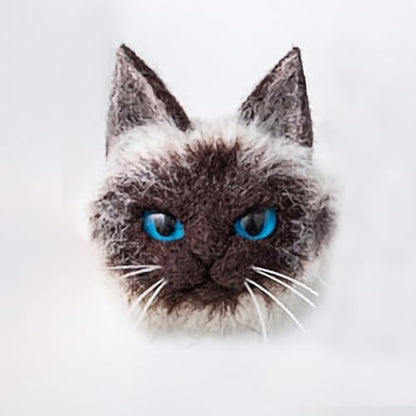 DIY Needle Felting Kit with Basic Needle Felting Tools,Kit for Beginners,Cat Kitten,Animal (Siamese) by Unknown