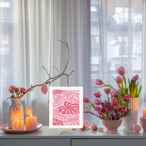 RoundFunny 12 Set Paint by Numbers Kit for Adults Flowers Painting 8x10 - Image 6