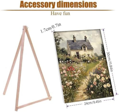 WUDWL Paint by Numbers Kit for Adults Framed Canvas, with Wooden Easel - Image 3