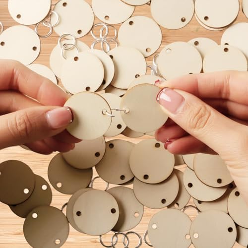 Family Birthday Plaque Tags Wooden Birthday Calendar Board Tags with Rings - Image 2