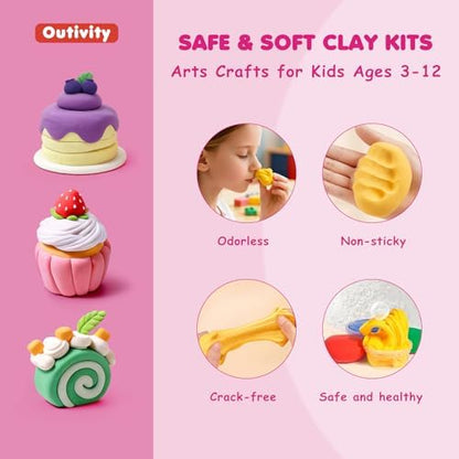 Air Dry Clay Kit for Kids Dessert Craft Set 12 Colors - Image 5
