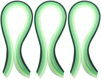 PATIKIL 390 x 7mm Rainbow Quilling Strips Paper,300 Pcs Origami Paper Quilling Strip for Art DIY Hand Craft Christmas, Gradient Green by PATIKIL