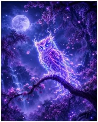 Bozfoxa Paint by Numbers Kit for Adults Beginner Blossom Branch Owl by Unknown