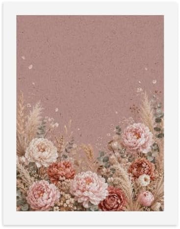 Bozfoxa Paint by Numbers Kit for Adults Beginner Mauve Peony Meadow by Unknown