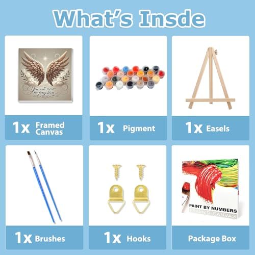 Paint by Numbers Kit for Adults Beginner, Wing Paint by Numbers 10x10 Inch - Image 5