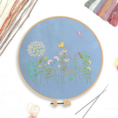 CREAWONDER Canvas Tote Bag Embroidery Kit with Pattern for Beginners, Arts and DIY Embroidery Crafts Kits for Adults, Include Instructions, Embroidery Hoops, Color Threads and Tool - Image 3