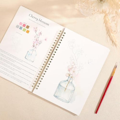 SKYDUE Watercolor Workbook for Beginners with 24 Paint Colors - Image 6