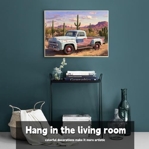 ACANDYL Truck DIY Paint by Numbers Kit for Adults Paint by Numbers Beginner Canvas Painting by Number Cactus Tree DIY Acrylic Oil Painting on Canvas Arts Craft Decoration 16x20 Inch - Image 4