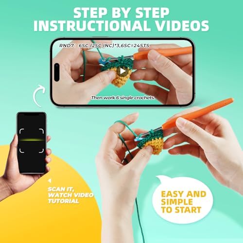 MOREJMTT Crochet Kit for Beginners, Learn to Crochet, Include Easy Knitting Soft Yarn, Step-by-Step Video Tutorial, Hook, Holiday Birthday Gift for Adults(2 Pack Ducks) - Image 4