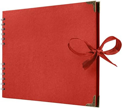 Bstorify Square Scrapbook Photo Albums 50 Pages (11 x 8.5 Inch) Red by Bstorify