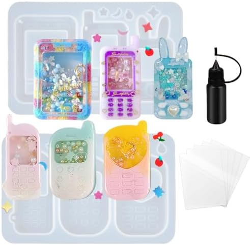 Resin Shaker Molds Seal Films, Applicator 8-kit for Mobile Phones Keychain by FUNSHOWCASE