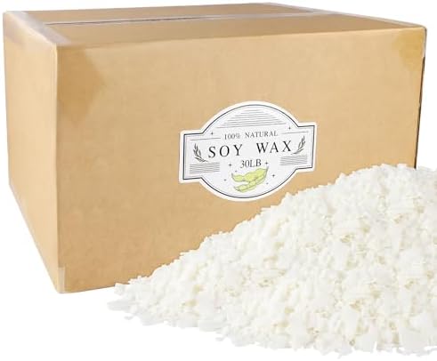 Wfmolcand Soy Wax for Candle Making - 30 LB Natural Soy Wax Candle Wax for DIY Candle Making Supplies… by Wfmolcand