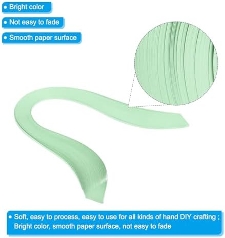 PATIKIL 240pcs Quilling Strips Paper, 3mm x 39cm Origami Paper Quilling Kits for Adults Beginner Art DIY Craft Christmas, Light Green - Image 3