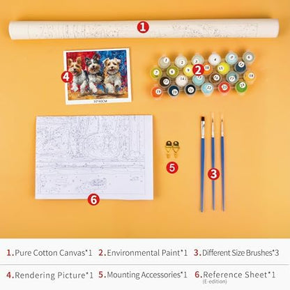 TUMOVO DIY Painting by Numbers for Adults Dog - Image 3