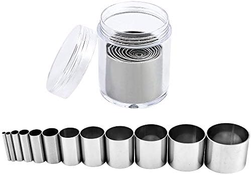 Fireboomoon 12 PCS Hole Hollow Punch Cutter Set with Storage Case,Stainless Steel Round Circle Ring Clay Cutters Ceramics Dotting Baking Indentation Mold Tools for Polymer Clay Pottery Handmade Craft - Image 5