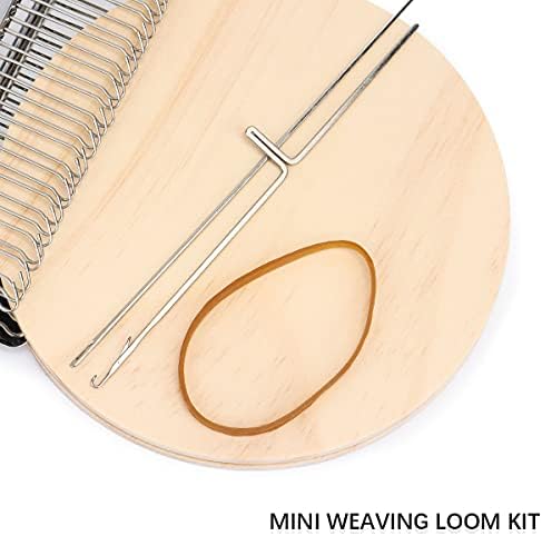 Small Loom Speedweve Type Weave Tool 28 Hooks Mini Wooden Weaving Loom Kit - Image 3