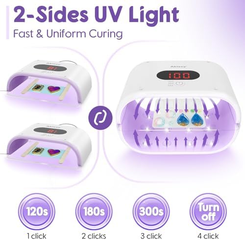 Akisey UV Resin Jewelry Making Kit, 200g UV Resin Kit with UV Light & Mode - Image 4