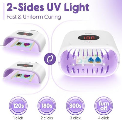 Akisey UV Resin Jewelry Making Kit, 200g UV Resin Kit with UV Light & Mode - Image 4