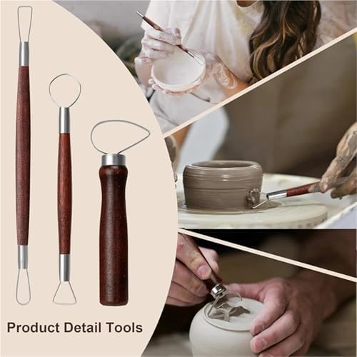 Pottery Tools Kit 43pcs Red Clay Tool Kit – Polymer & Air-Dry Sculpting Set for Adults - Image 3