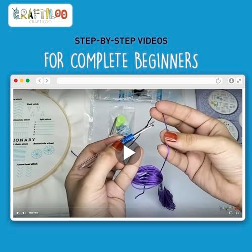 Practice Embroidery Kit for Beginners - Learn Stitches Sampler Kit - Image 3