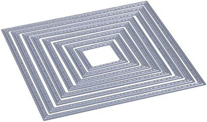 Cutting Dies Handmade DIY Paper Cards Album Decoration Stencils Template Embossing for Card Scrapbooking Craft (Square-Self) - Image 5
