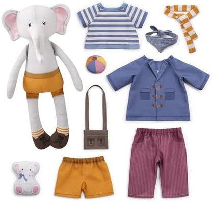 kullaloo Cut & Sew Fabric Panel – Elephant Doll Sewing Kit for Teens & Adults ✦ Intermediate DIY Plush Project with Clothes ✦ Dress Me Bestie Eddy - Image 6