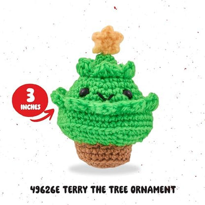 Bucilla Complete Crochet Kit, Terry The Tree Ornament, 3" - Image 3