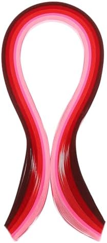PATIKIL 390 x 7mm Rainbow Quilling Strips Paper,100 Pcs Origami Paper Quilling Strip for Art DIY Hand Craft Christmas, Gradient Red by PATIKIL