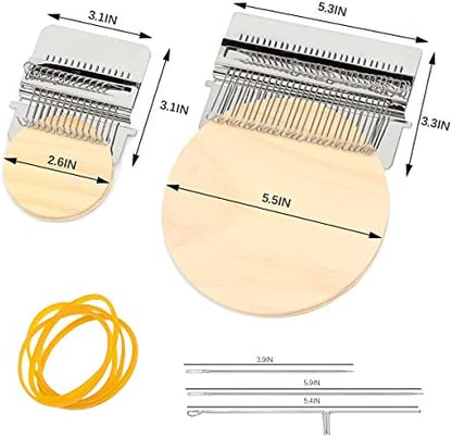 Small Loom Speedweve Type Weave Tool 28 Hooks Mini Wooden Weaving Loom Kit - Image 6