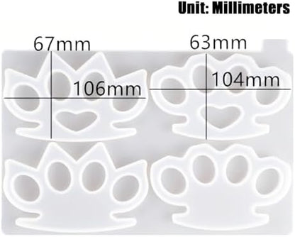 Power Fist Silicone Mold Set for Resin, Candle, Soap & Clay – Flexible Reusable Epoxy Molds with Glossy Finish – DIY Jewelry, Keychains, Home Decor (4-Piece Set) - Image 3
