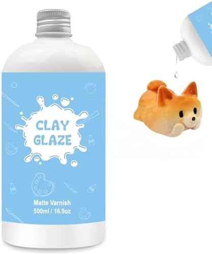 500ml Air Dry Clay Glaze, Protect Clay Surfaces,Delivers Matte Glaze Effect by EIGTWEN