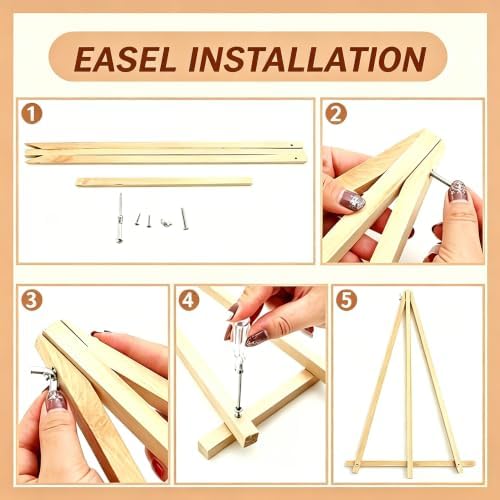 Fotasmua 2Pack Fall Framed Paint by Numbers Kit for Adults, Witch Paint by Numbers with Wood Easel, DIY Acrylic Adult Paint by Number Kits for Home Wall Decor 8x12 Inch - Image 6