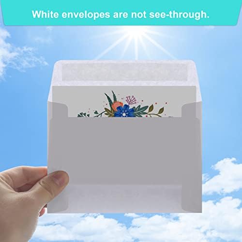 90 Packs A1 Envelopes, 3.625x5.125" Envelopes White, Small Envelope RSVP Envelope, Self Seal for Weddings, Photos, Postcards, Greeting Cards, Mailing - Image 4