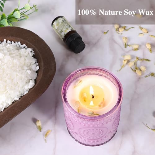 DARJEN Candle Making Kit for Beginners, 2 Jars Soy Wax Scented DIY Set - Image 4