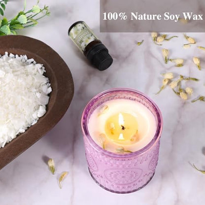 DARJEN Candle Making Kit for Beginners, 2 Jars Soy Wax Scented DIY Set - Image 4