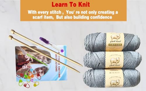 Kaaper Knitting Kit for Beginners Adults, Learn to Knit Starter Kit - Image 3