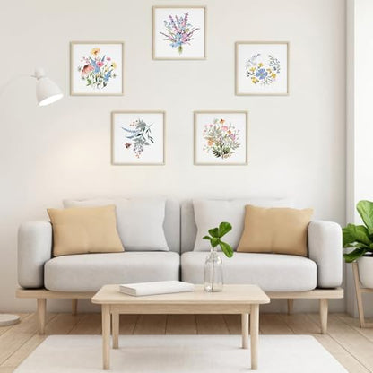 ERKOON Embroidery Kit for Beginners, 5 Sets Flower Cross Stitch Set for Adults Include Embroidery Cloth Hoops Threads for Craft Lover Hand Stitch with Skill Techniques (Flower) - Image 7