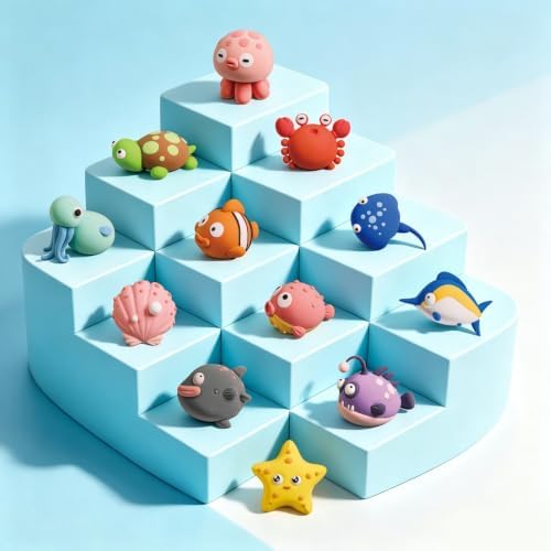 Both idea Air Dry Clay Kit, Ocean Theme | 12 Packs, Non-Toxic Kids Gift - Image 5