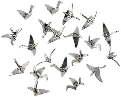 40Pcs Alloy Paper Crane Spacer Beads, 3D Origami Paper Cranes Shape 21x16mm Metal Animal Beads for DIY Jewelry Making - Image 4
