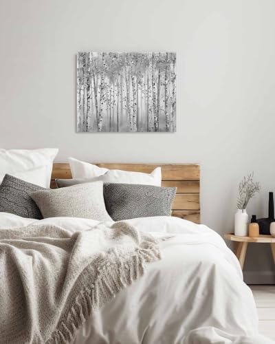 Paint by Number for Adults Beginner Minimalism Grey Forest Painting Art Style DIY Digital Oil Painting by Numbers Picture Drawing On Canvas Framed 16"x20" - Image 4