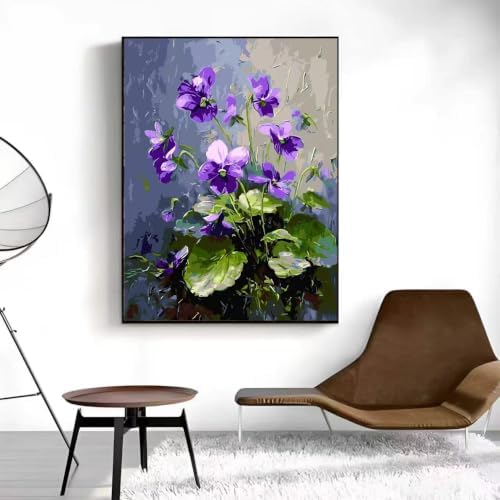 Violet Paint by Numbers Kit for Adults Beginner,Wall Crafts 16 X 20 inch - Image 4