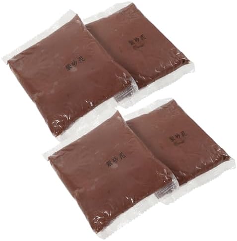 ERINGOGO 4 Bags Brown Pottery Clay Modeling Clay Set for Teens with Easy Shaping and Multi-use Features for DIY Craft Projects by HOME